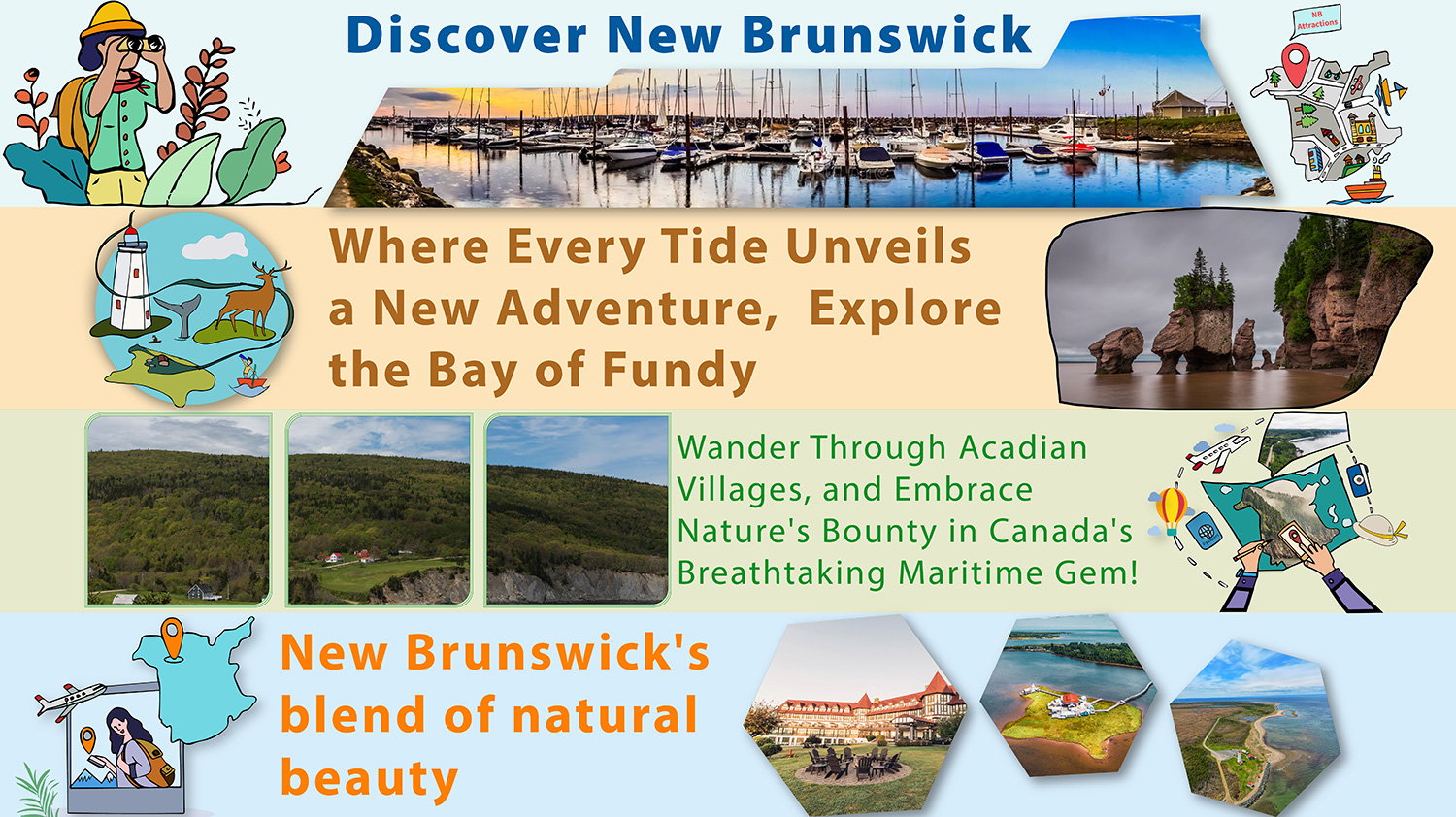 New Brunswick's natural beauty is truly captivating, offering a diverse range of landscapes that will leave visitors in awe.