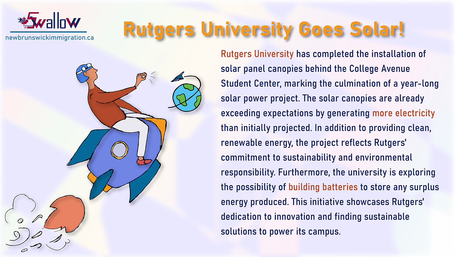 the newly-installed solar panel canopie%s behind the College Avenue Student Center are officially up and running at Rutgers University!