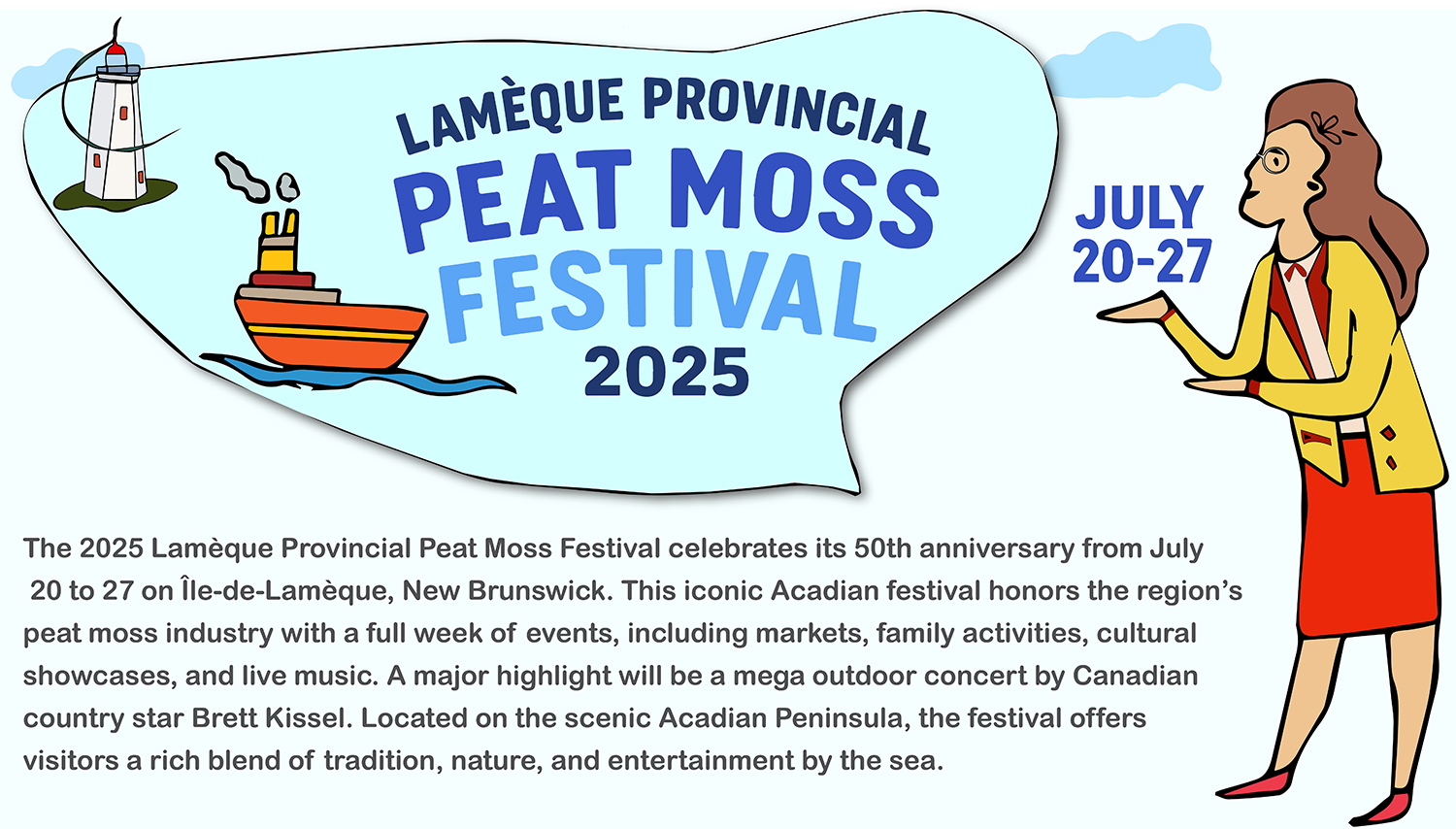 Lamèque Provincial Peat Moss Festival 2025: 50 Years of Acadian Culture & Coastal Celebration