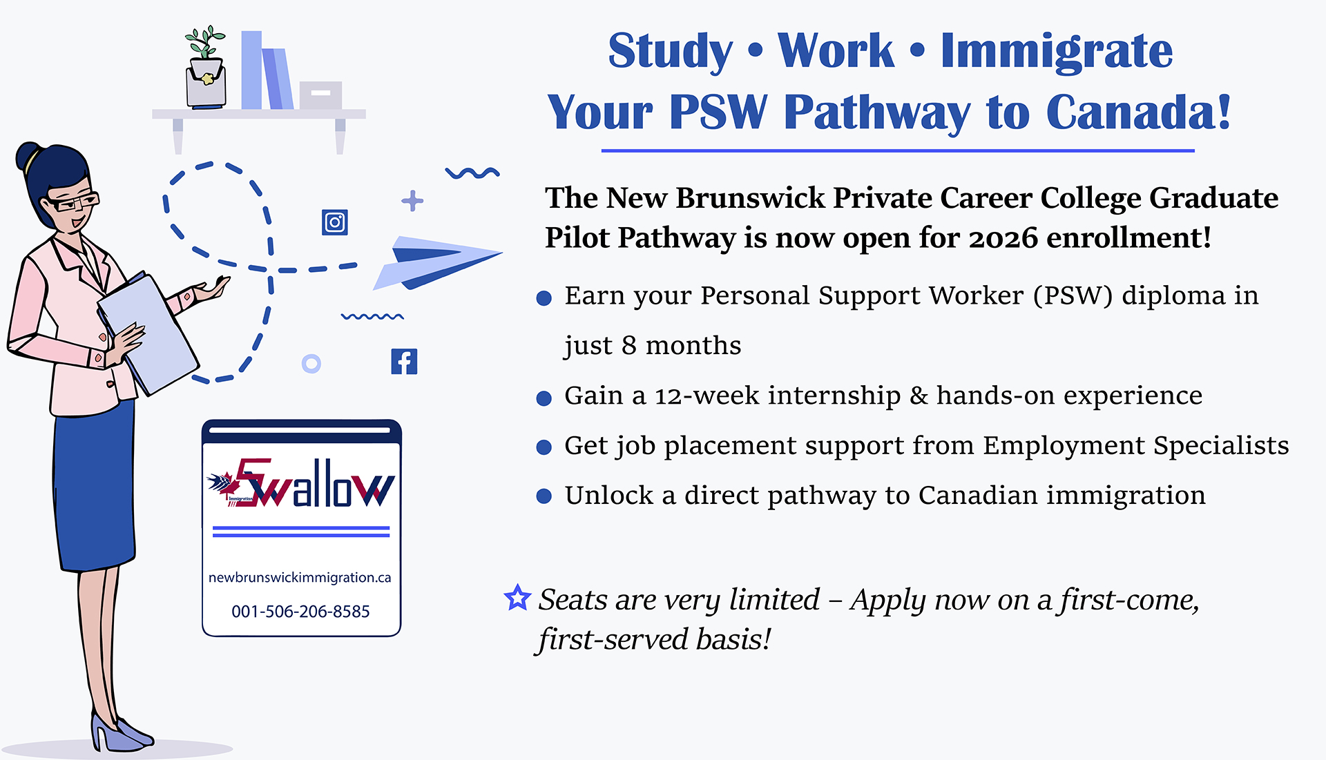 The New Brunswick Private Career College Graduate Pilot Pathway is now open for 2026 enrollment!